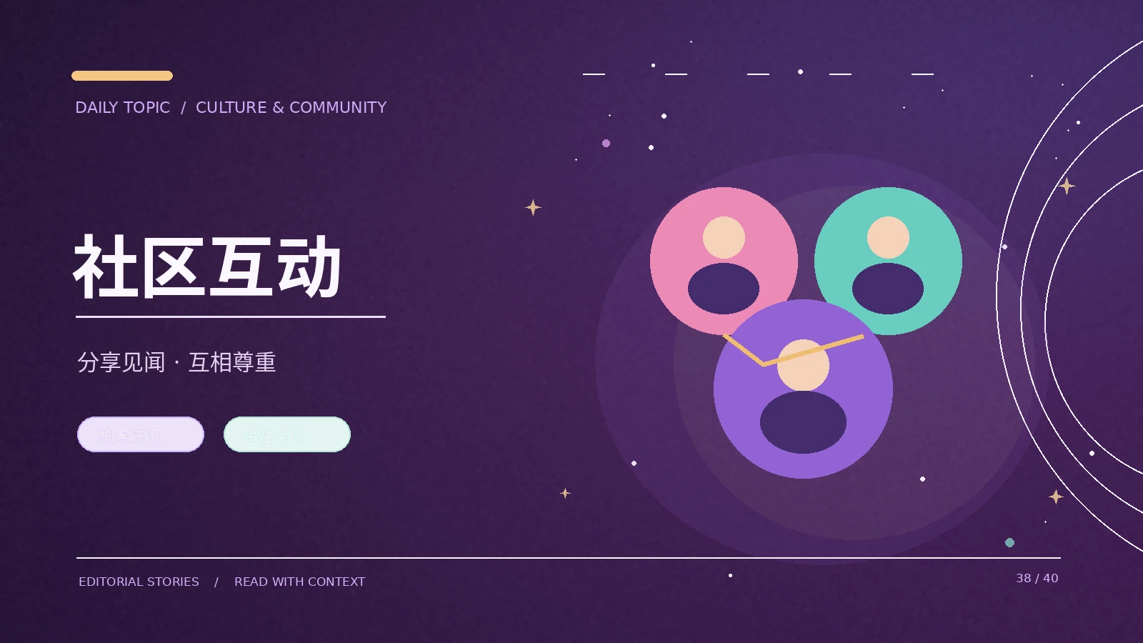 怎样发起一个有建设性的话题